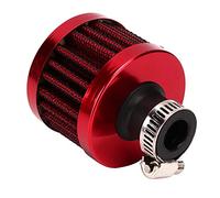 13mm/0.5in Universal Air Intake Breather & Crankcase Breather, High-Flow Mini Filter Vent for Performance Engines (Red)