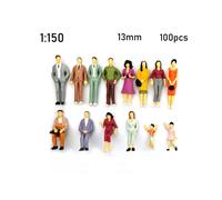 (13mm) 100pcs 1:100/1:150/1:75/1:50 Scale Plastic People Figures Model Building Passengers DIY Character Mixed
