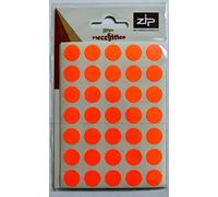 13mm Fluorescent Red Self Adhesive Round Dot Spot Sticky Labels Circle Stickers (140 Stickers)