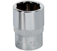 13mm Forged Steel Drive Socket - 1/4" Square Drive - Polished Chrome Vanadium