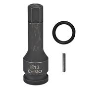 13mm Hex Impact Socket 1/2" Drive - CR-MO Steel Professional Impact Bit for Stubborn Bolts, Heavy Duty Truck & Car Repair (Phosphate Black Coated) (13)