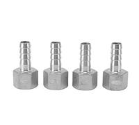 13mm Hose Barb Connector Stainless Steel Pipe Fitting High Strength Hexagonal Design for Secure Connection Beer Cooler Homebrew Kegerator 4PCS