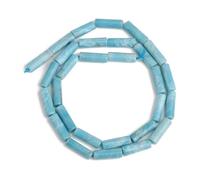 13Mm Pipe Shape Blue Celestite Natural Gemstone Tube Spacer Beads For Jewelry Necklace Diy Making