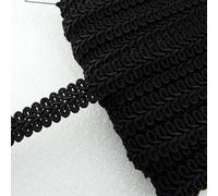 13mm Scroll Gimp Braid Trim Upholstery Chair 12 Colour Buy 1 2 Or 4 Metres 810D, 007 Black, 1 Metre