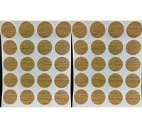 13mm Self Adhesive Screw Cover Caps Stick on Furniture Sticker Screw Hole - Oak x40