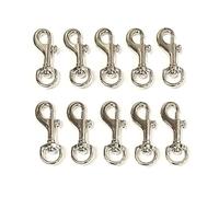 13mm Trigger Clips x10 Nickel Plated Metal Hooks Swivel Heavy Duty Die Cast for Webbing Dog Leads Bags Clips