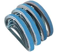 13mm x 457mm Aluminum Oxide Sanding Belts, 40/60/80/120/Assorted Grits Sanding Belt for Belt Sander (24 Pack)