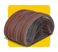 13mmx457mm 13mm x 457mm Sanding Belt Assorted Pack,60 Pcs(10 Each of 40 60 80 120 150 240 Grits) Aluminum Oxide for Sander