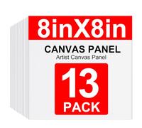 13Pack Canvas for Painting, 20 x 20 cm(8" x 8"), Blank Canvas Panels Board