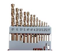 13pc HSS-Co Twist Drill Bit Set For Wood/Metal | M35 Cobalt Twist Drill Bit Set, High Speed Steel With 5% Cobalt For Heat Resistance