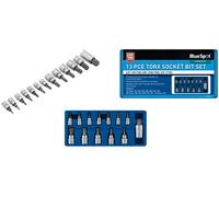 13Pce Torx Socket Bit Set T8-T70 1/4" 3/8" 1/2" Drive Bits Mixed