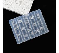13Pcs 3D Relief Nails Art Molds with Embossed Stone, 47pattern