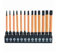 13PCS Alloy Steel Star Bit Set for T5-T40 Screwdriver, 75mm Magnetic Bits with Hex Shank for Appliance and Toy Repair
