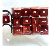 13PCS Backlit Gaming Keycaps Keycap Key Top for Corsair K63, K65,K66,K68,K70,K95 / Logitech G pro x G512 G710+ G610 / Redragon K585 / IKBC c87 c104 MX Mechanical Gaming Keyboard (Red)
