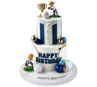 13PCS Baseball Cake Topper, Baseball Cake Decorations for Birthday Party