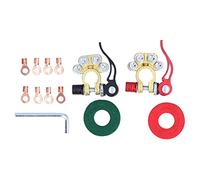 13Pcs Battery Terminal Quick Release 4 Way Positive Negative Connector Clamp Set Kit Heavy Duty Copper Material for Car Truck Marine Boat ATV UTV Vehicles