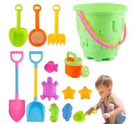 13Pcs Beach Toys for Kids Sand Toys Includes Beach Bucket, Sand Mold, Shovel, Rake, Sifter Shovels, Castle - Bucket and Shovel