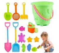 13Pcs Beach Toys for Kids Sand Toys Includes Beach Bucket, Sand Mold, Shovel, Rake, Sifter Shovels, Castle - Bucket and Shovel