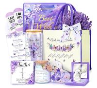 13PCS Birthday Gifts for Women,Christian Gifts for Women Faith,Self Care Package Get Well Soon Baskets,Lavender Relaxing Spa Care Package,Birthday Mothers Day Baskets for Her Mom Friend Sister Wife