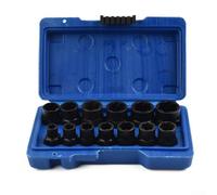 13PCS Bolt Extractor Set 3/8 Drive Stripped Screw | for forged chromium steel, black oxide coating, resists wear, ; for durable long-life tool set