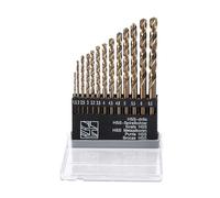 13Pcs Cobalt HSS Drill Bit Set 1.5-6.5mm Left Hand for Metal Wood Screw Extractor Removal with Storage Case for Workshop DIY