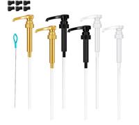 13PCS Coffee Syrup Pump, Syrup Dispenser, Pump for Beverages, Coffee and Cocktails, Ideal for Kitchens, Offices, Coffee Shops and Restaurants(White, Gold, Black)