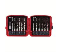 13PCS Combination Drill and Tap Bit Set with Quick Change Adapter Metric & SAE HSS Titanium Coated Drill Tap Tool Kit for Metalworking (Silver)