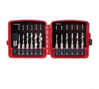 13pcs Drill and Tap Set High Steel Metric for imperial Thread Maker with Quick Change Adapter for Metal Wood Plastic Drilling Tapping Countersinking