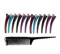 13pcs Duckbill Hair Styling Clip Partition Clamp for Professional | Plastic Build, Simple Design, Easy Opening, Sturdy Grip, No Kinks, for Washing Your Face and Home DIY Random Color