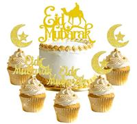 13PCS Eid Decorations for Home Ramadan Decorations Ramadan Decor for Home Umrah Mubarak Cake Topper Umrah Mubarak Decor