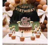 13PCS Espresso Martini Decor A Tini Bit Older Birthday Cake Decor | Cupcake Muffin Topper Espresso Martini Birthday Decorations