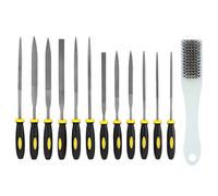 13PCS File Set, Needle File Set, Small Wood Files and Rasps Set Tools, Diamond File Set with Steel Wire Cleaning Brush for Wood Glass Metal Stone Carving Craft