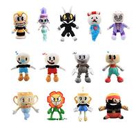 13Pcs Game Cup head Plush Toy Cup head Mugman King Dice Ms.Chalice Cagney Carnantion Cala Maria Legendary Chalice Captain Brine Rumor honeybottoms Puphead all figure set fans collection Stuffed Toys