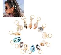 13pcs Hair Braid Rings Dreadlocks Ring Shell Hair Rings DIY Unique Hairstyles Hair Decoration Braid Accessories for Women and Girls Easy to Use