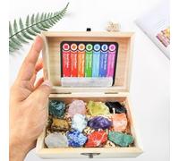 13PCS Healing Crystals Set,Crystal and Gemstones Gift Box for Chakra Balancing & Meditation,Spiritual Gifts for Women, Reiki & Crystal Lovers.
