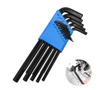 13pcs Hex Key Set, Metric Allen Key Set, Sizes 0.05-3/8inch, Long Ball End and Metric Assortment, Chrome Vanadium Steel for Furniture Assembly,Bike,Motorcycle Maintenance,Household DIY(Black)