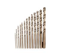 13PCS HSS-CO M35 Cobalt Straight Shank Twist Drill Bits For Stainless Steel Copper Aluminum Zinc Alloy