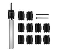 13PCS HSS Weld Cutter Bit Twist Center Hole Saw Hexagon Shank with Storage Case