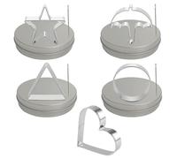 13Pcs Korean Sugar Candy Making Tool,Stainless Steel Cookies Cutters Biscuits Mold Sugar Game Kit,Umbrella Triangle Star Round Heart Cookie Cutter Mold Sugar Game Kit