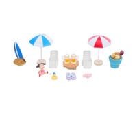 13Pcs Miniature Beach Decoration Realistic Resin Plastic Dollhouse Accessories for DIY Craft for Summer Beach Theme Decor Party Supplies