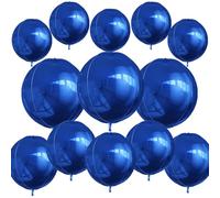 13pcs Navy Blue 4D Balloons 22" 18" 10" 4D Navy Blue Ball Balloon Navys Metallic Foil Balloons Blues Happy Women Birthday Party Decorations Wedding Graduation Anniversary Baby Shower Supplies