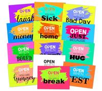 13pcs Open When Colorful Envelopes, Open When Letters Kit for College Student, Away From Home College Gifts, Long Distance Relationship Present, College Care Package for Daughter Son -03