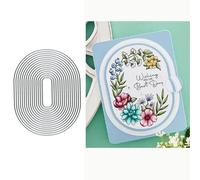 13pcs Oval Frame Metal Die Cuts,Merry Christmas Oval Frame Cutting Dies Cut Stencils for DIY Invitation Card Scrapbooking Album Decorative Embossing Paper Dies Card Making