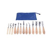 13Pcs Palette Knife Set, Stainless Steel Oil Painting with Beech Wood Handle, Special - Shaped Mixing Scraper for Acrylic Watercolor Craft Art with Storage Bag