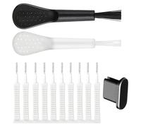 13PCS Phone Port Cleaning Brush Kit, Reusable Soft Bristle Cleaning Brush, Comes with Dust Plug and Non Slip Handle, Dust Removal and Dirt Removal, for Charger Ports, Speakers Jacks