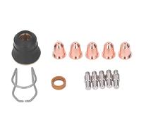 13Pcs Plasma Cutter Torch Accessory Kit, Consumables for Klutch and Chicago Electric S25 S45, Copper Electrodes Nozzle Tips Spacer Guide Gas Diffuser for Trafimet S45