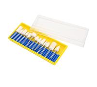 13pcs Polishing Burrs Bits Set, Alloy Mounted Polishing Buffing Wheels for Watch Jewelry Glass, Cylinder and Warhead Shape Polishing Accessory with Cloth Material