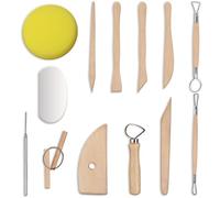 13PCS Polymer Clay Tools, Sculpting Tools Set for Adults Beginners Wooden Metal Pottery Ceramic Clay Tools Kit for Ceramics Sculpture Engraving Shaping Embossing Modeling Dotting DIY Art Crafts