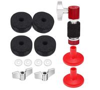 13Pcs Replacement Drums Felt Set Drum Stand Felt Include Wing Nut & Washers & Cymbals Sleeve Percussion Part Enduring Drum