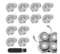 13PCS Shaver Replacement Blades for Pitbull Skull with 1 Cleaning Brush,Replacement Shaver Heads,Replacement Shaver Heads for Skull Shaver Pitbull Gold Pro Razors